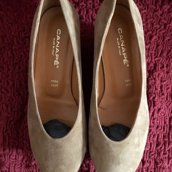Never worn Canapé tan suede platform shoes. Made in Italy Size 7.5 (38). $80.00 - Picture 3 of 4